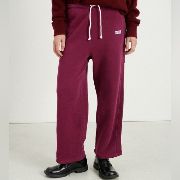 American Vintage Pants - American Vintage Burgundy IZUBIRD sweatpants